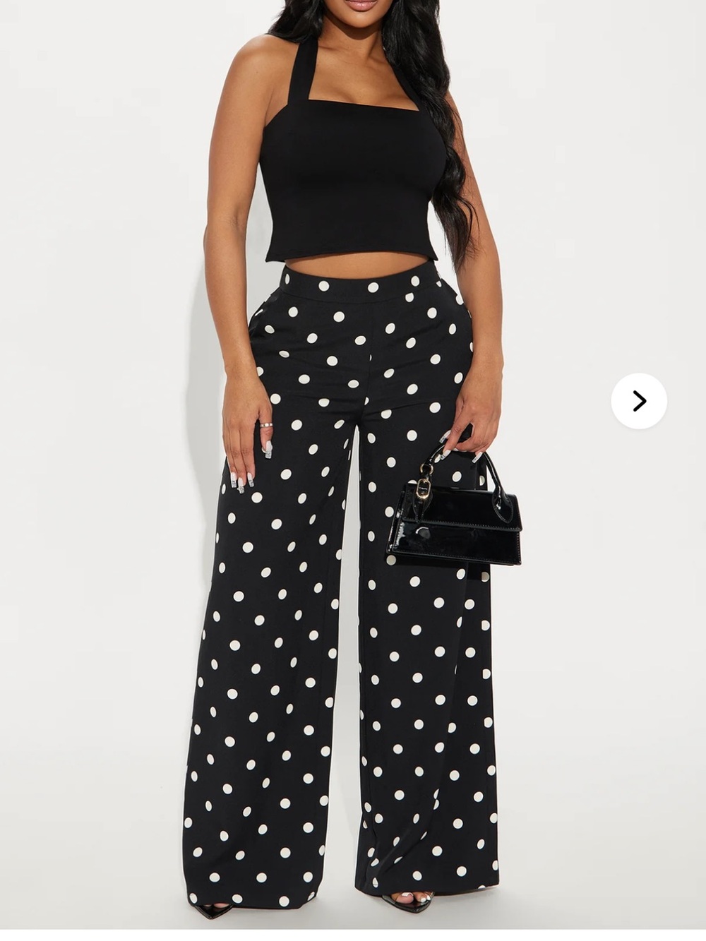 Fashion Nova Lucelia Polka Dot Trouser Pant Wide Leg Pants Black & White Size 3X
